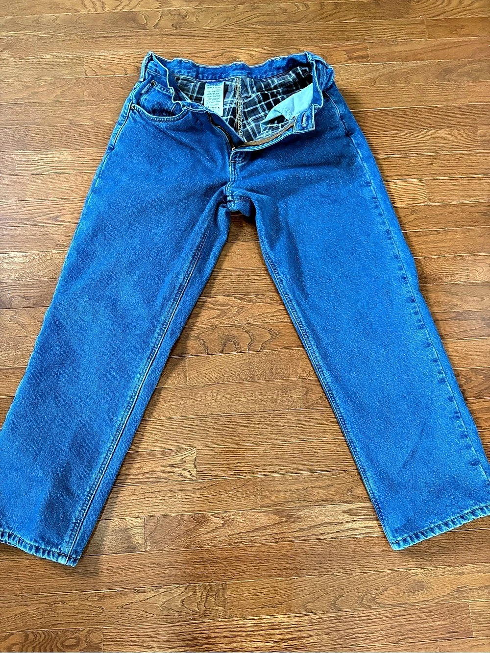 Carhartt Relaxed Fit Flannel-Lined Jean B172 DST Flannel-Lined Jeans Blue Waist